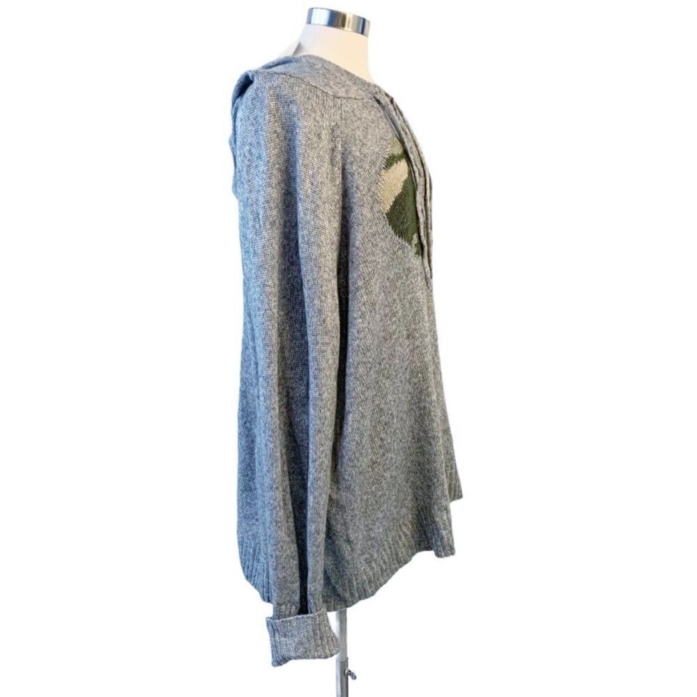 TORRID Chunky Pullover Hooded Camo Heart Raglan Sweater - Picture 7 of 13